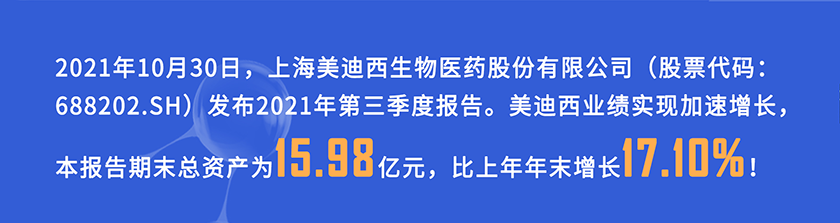 2021年10月30日，美迪西發(fā)布2021年第三季度報告